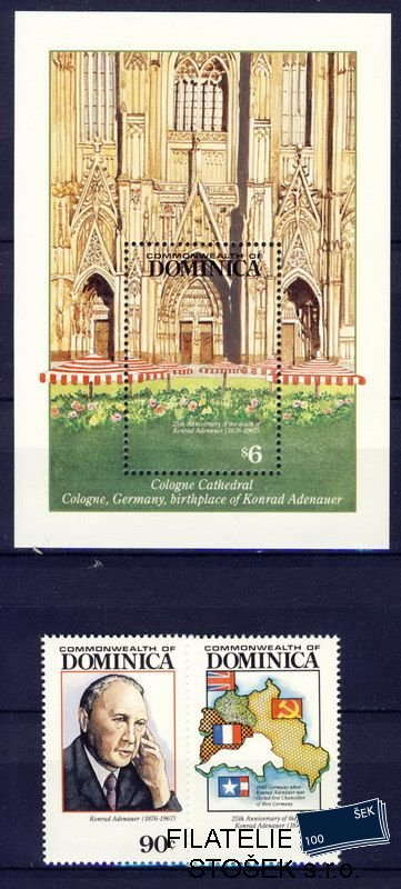 Dominica známky Mi 1633-4 + Block 226