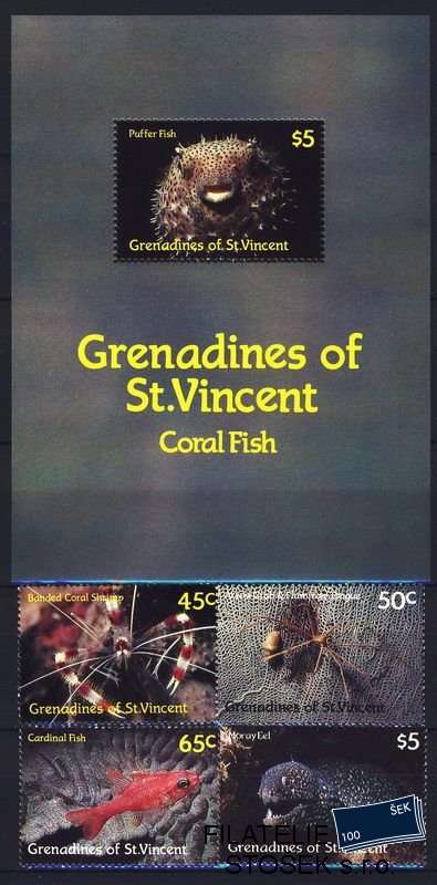 St.Vincent-Grenadines známky Mi 0565-8 + Bl. 30