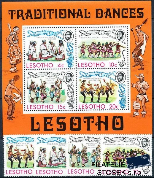 Lesotho známky Mi 0191-4+Bl.2