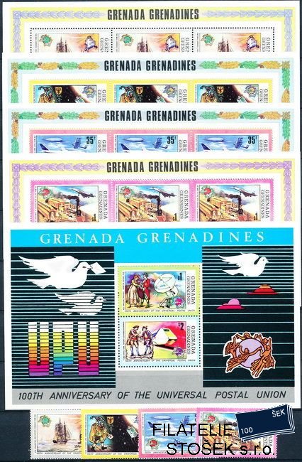 Grenada-Grenadin. známky Mi 26-9+Bl.3+TL