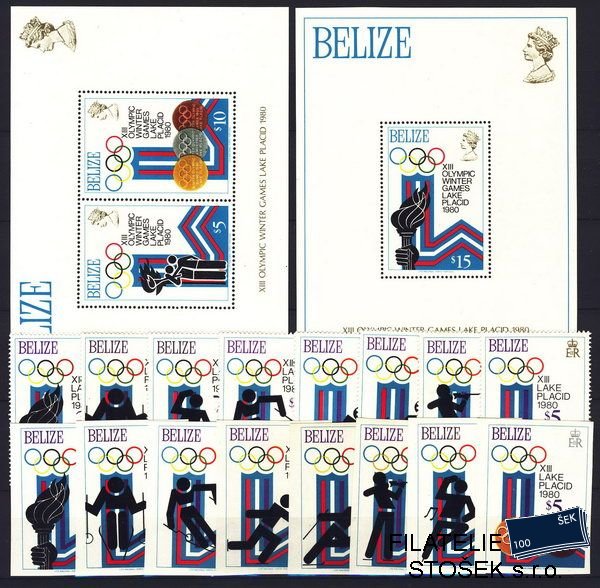 Belize známky Mi 0443-50 + BL. 12-13 A+B