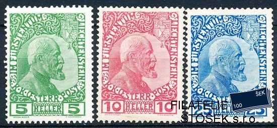 Liechtenstein známky Mi 001-3x