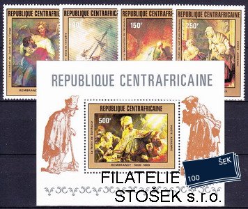 Centrafricaine známky Mi 0721-4+Bl.114