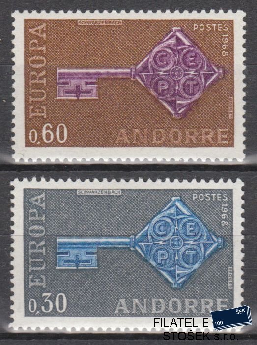 Francouzská Andora známky Mi 208-209