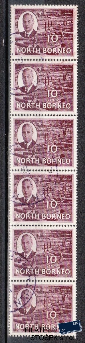 North Borneo známky Mi 283 6 páska