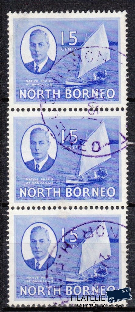 North Borneo známky Mi 284 3 páska