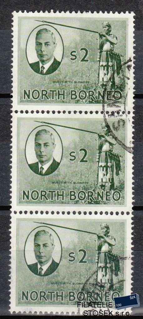 North Borneo známky Mi 289 3 páska