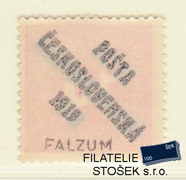 ČSR I známky 73 - Oboustranný přetisk - Falzum