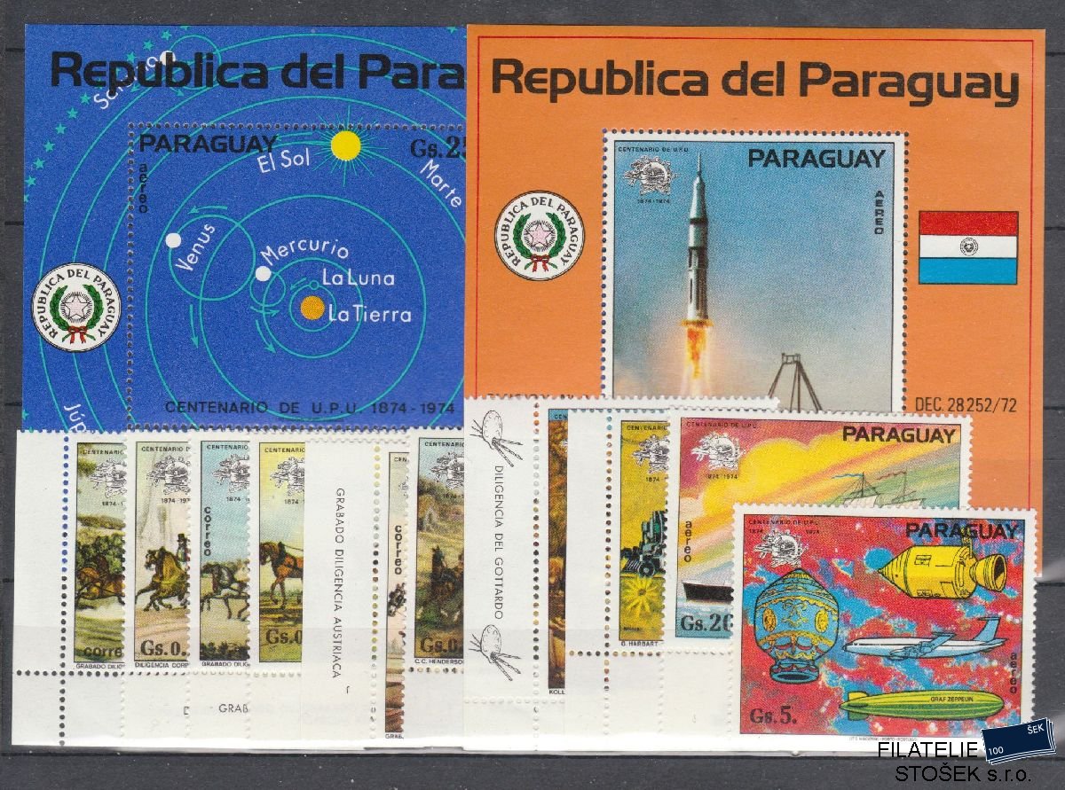 Paraguay známky Mi 2556-65 + Bl 219-20 - Kosmos