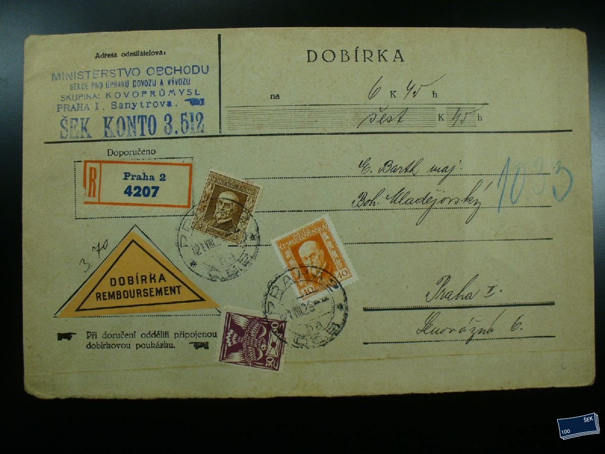 ČSR I celistvost - 150,187,196 - Praha 2 - Praha - Dobírka