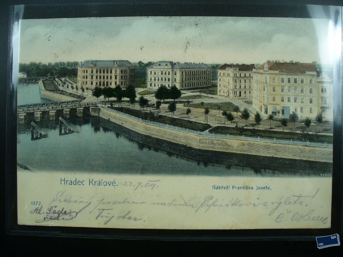 Pohlednice místopis - Hradec Králové - Nábřeží Fr. Josefa