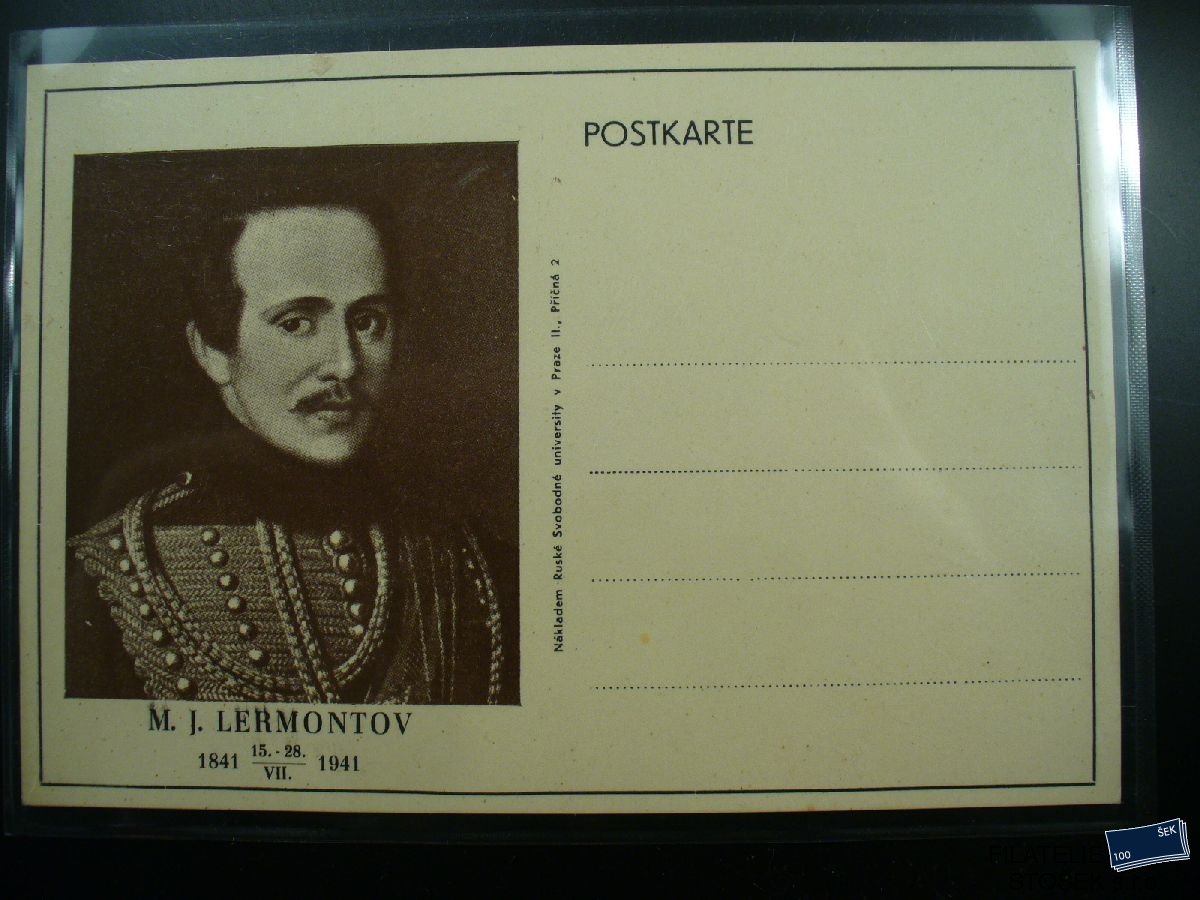 Námětová pohlednice - Osobnosti - M. J. Lermontov