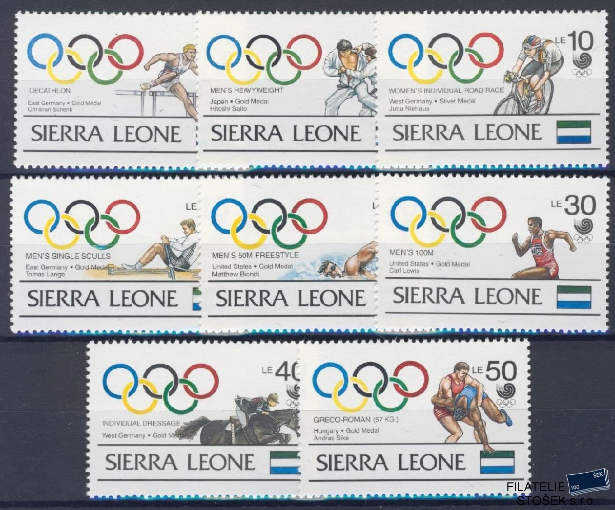 Sierra Leone známky Mi 1164-71 - Olympijské hry