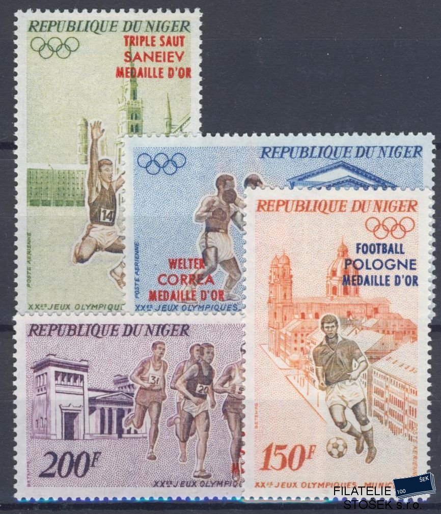 Niger známky Mi 348-51 - OH 1972