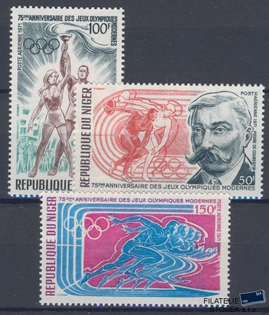 Niger známky Mi 291-93 - OH 1972