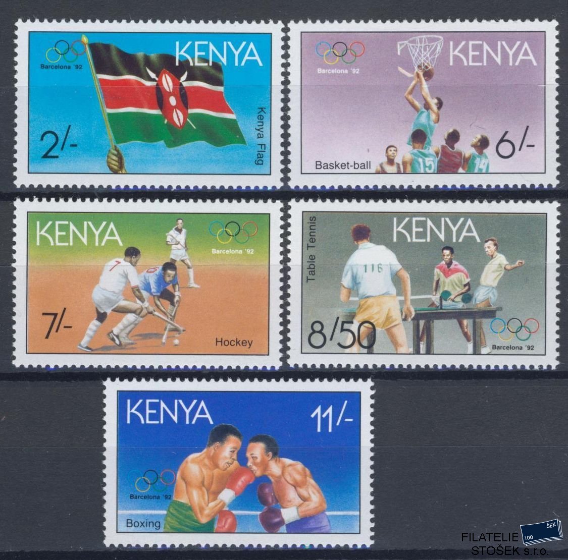 Kenya známky Mi 536-40 - OH 1992