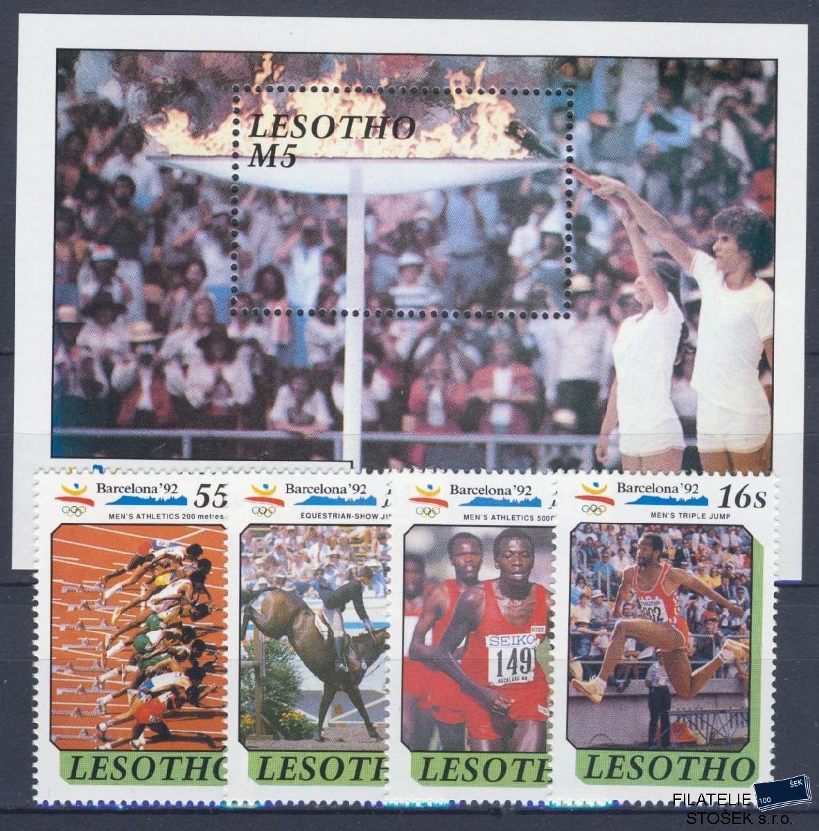 Lesotho známky Mi 860-63 + Bl 76 - OH 1992