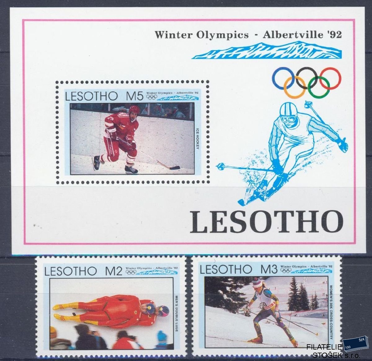 Lesotho známky Mi 495-6 + Bl 93 - NK - OH 1992