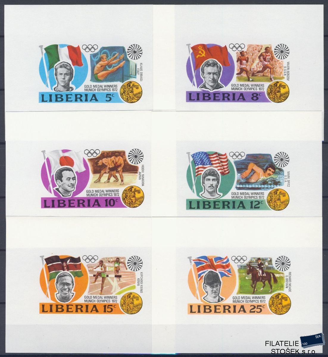 Liberia známky Mi 855-60 Bloky - OH 1972