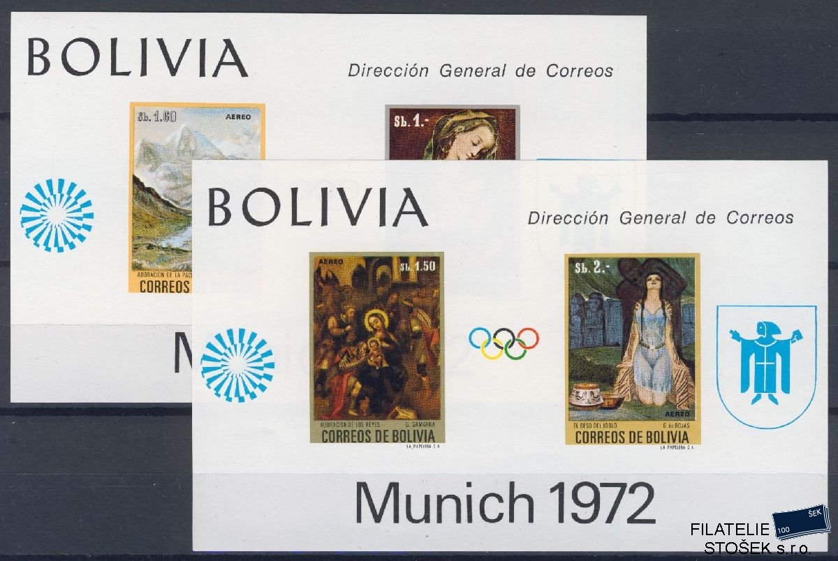 Bolivie známky Mi Blok 34-35 - OH 1972