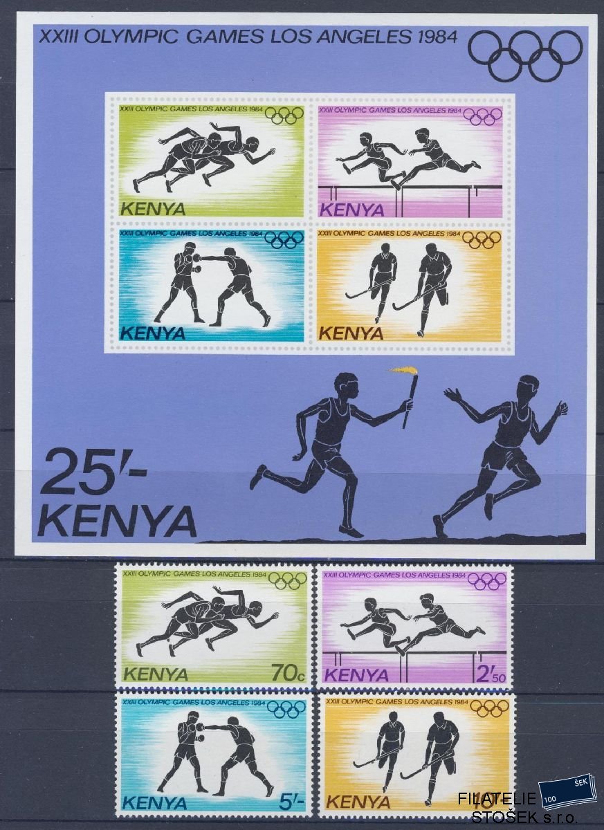 Kenya znmky Mi 292-95 + Bl 23  - OH 1984