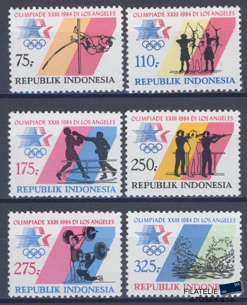 Indonesia známky Mi 1140-45 - OH 1984