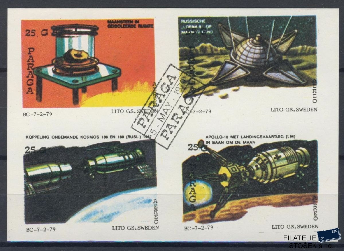 Paraga - sestava známek  - Kosmos